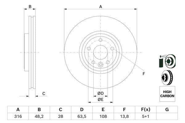 Bosch BD2663 Fren diski; ön 1