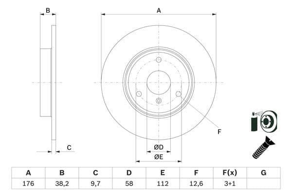Bosch BD2706 Fren diski; ön 1