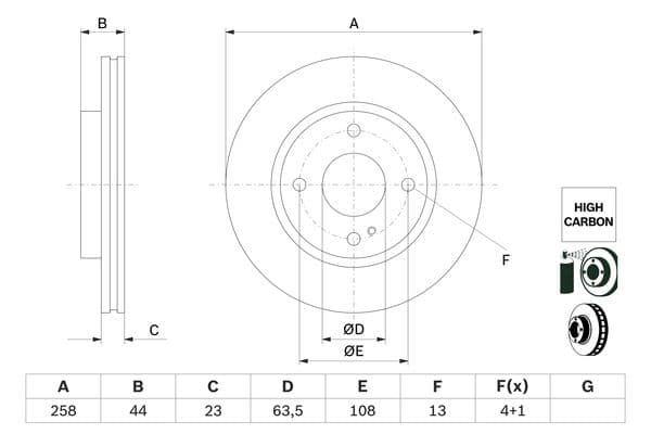 Bosch BD2726 Fren diski; ön 1