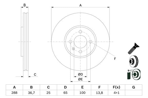 Bosch BD2727 Fren diski; ön 1