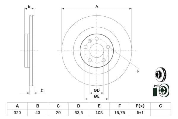 Bosch BD2733 Fren diski; arka 1