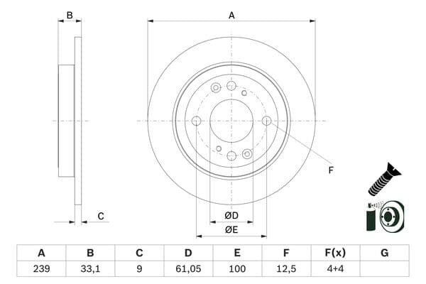 Bosch BD2741 Fren diski; arka 1
