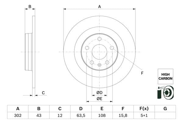 Bosch BD2776 Fren diski; arka 1