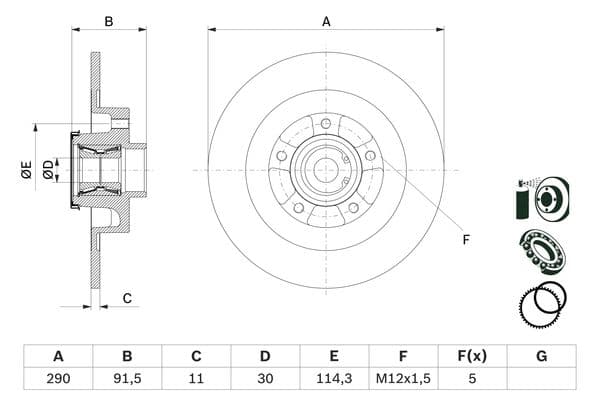 Bosch BD2787 Fren diski; arka 1