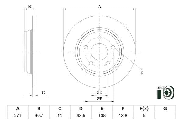 Bosch BD2823 Fren diski; arka 1