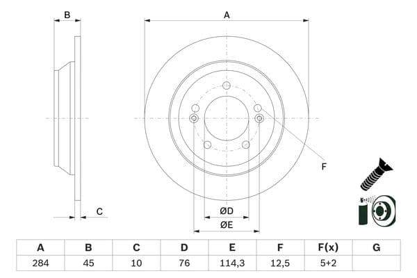 Bosch BD2872 Fren diski; arka 1
