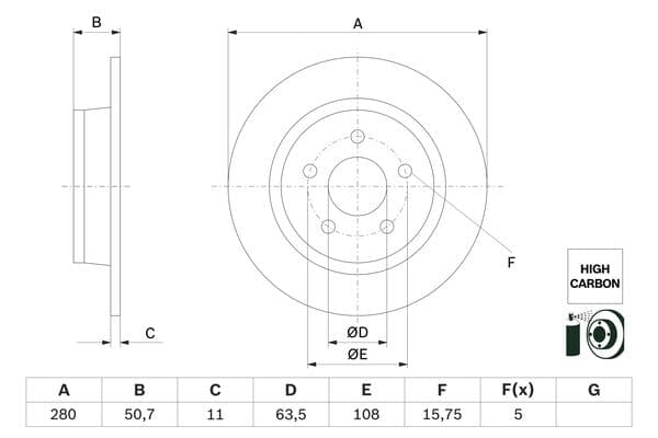 Bosch BD2915 Fren diski; arka 1
