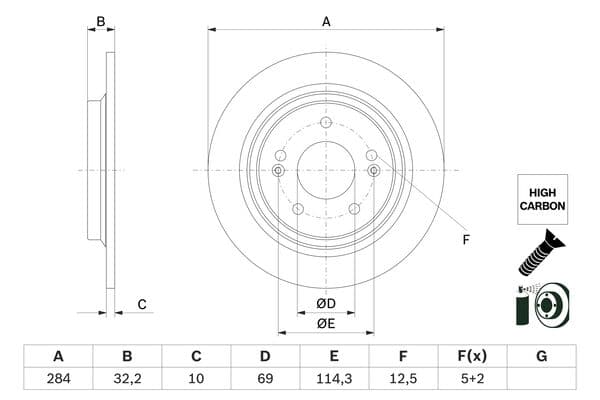 Bosch BD2921 Fren diski; arka 1