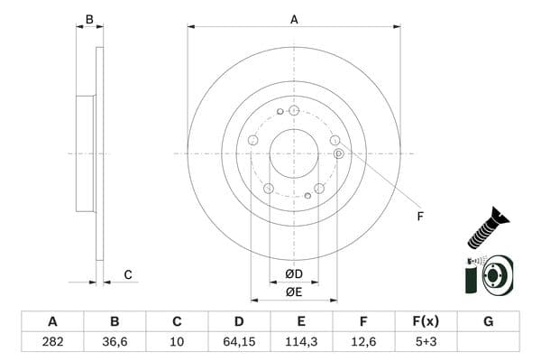 Bosch BD2934 Fren diski; arka 1