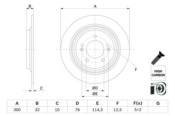 Bosch BD2945 Fren diski; arka 1