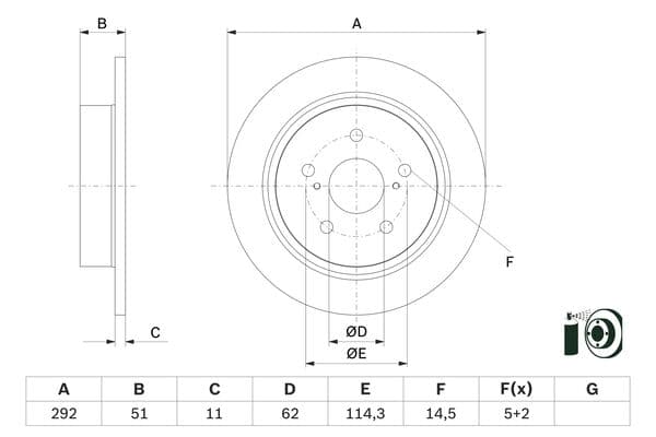 Bosch BD2971 Fren diski; arka 1