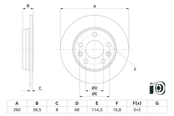Bosch BD3021 Fren diski; arka 1