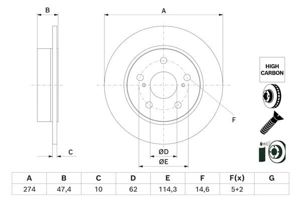 Bosch BD3025 Fren diski; arka 1