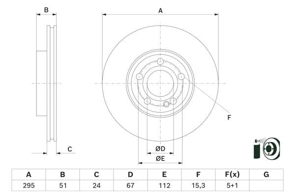Bosch BD3026 Fren diski; ön 1