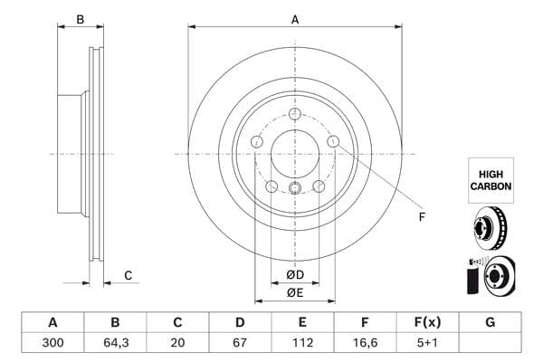 Bosch BD3219 Fren diski; arka 1