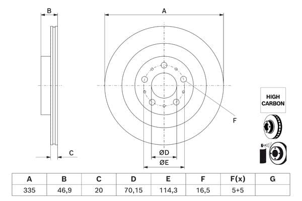 Bosch BD3227 Fren diski; arka 1