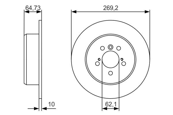 Bosch BD1735 Fren diski; arka 1