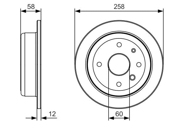 Bosch BD1851 Fren diski; arka 1