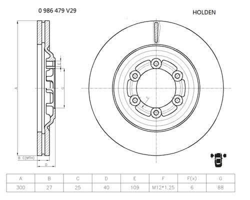 Bosch BD2262 Fren diski; ön 1