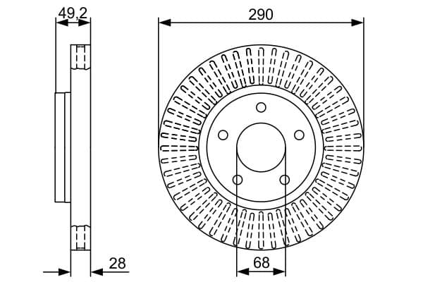 Bosch BD2498 Fren diski; ön 1