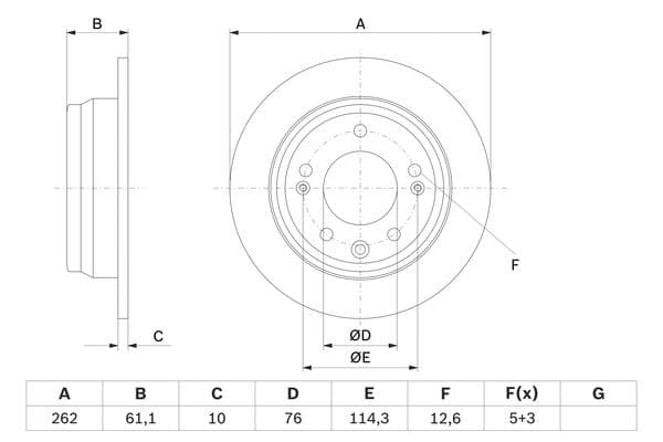 Bosch BD2721 Fren diski Premium3; arka 1