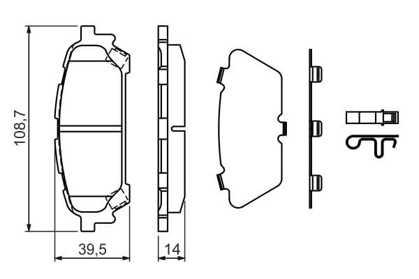 Bosch BP1167 Diskli fren balatası seti; arka 1