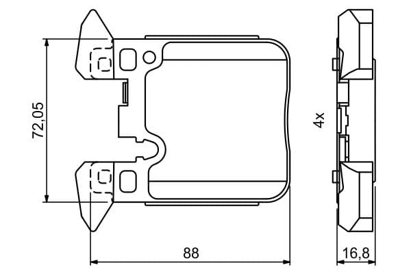 Bosch BP1948 Diskli fren balatası seti; arka 1