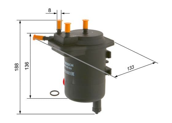 Bosch NM 024 Grey Line yakıt hattı filtresi 1