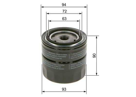 Bosch PM 000 Grey Line yağ filtresi 1