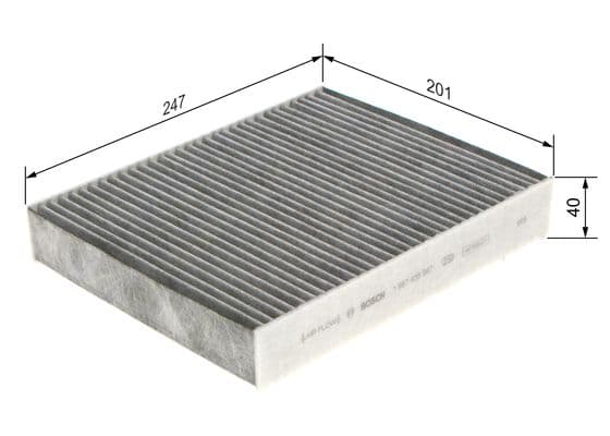 Bosch R 5567 İç mekan aktif karbon filtresi 1