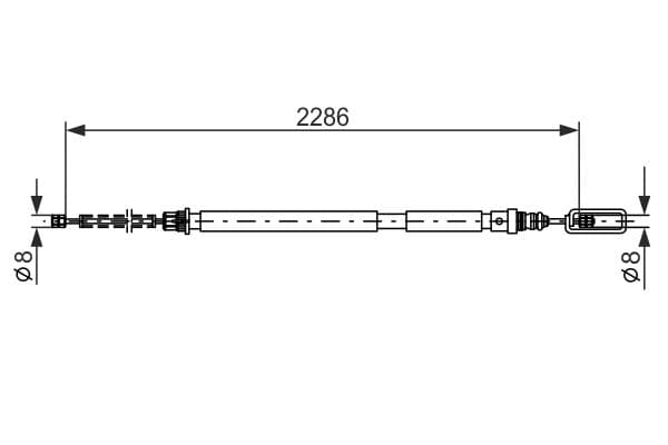 Bosch BC431 Sağ fren kablosu 1