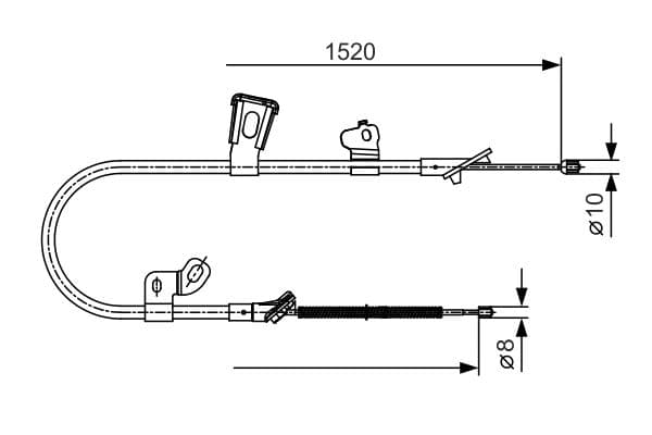 Bosch BC698 Sağ fren kablosu 1