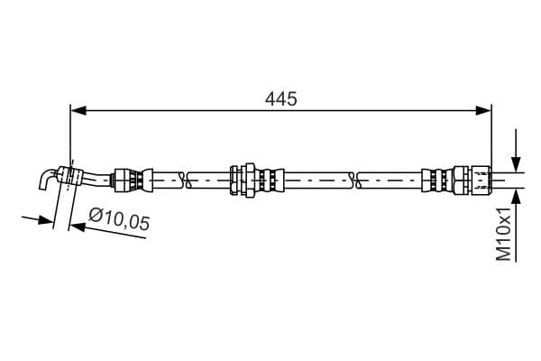 Bosch BH1274 Sağ fren boru hortumu; Arka 1