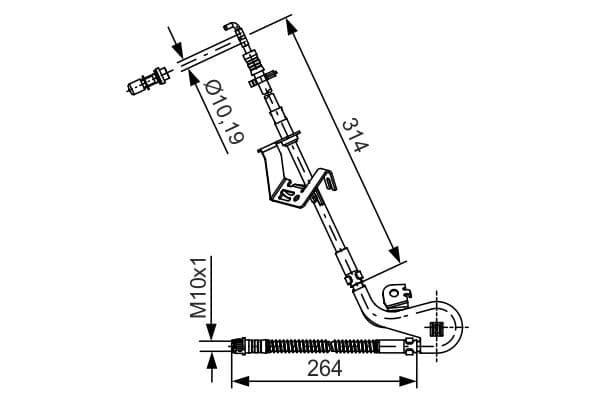 Bosch BH1315 Fren boru hortumu; ön 1