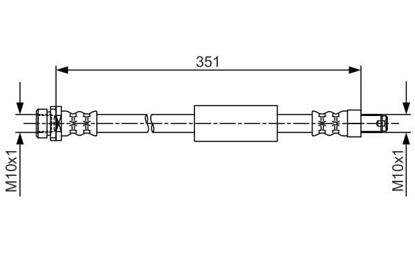Bosch BH1589 Fren hortumu dış; arka 1