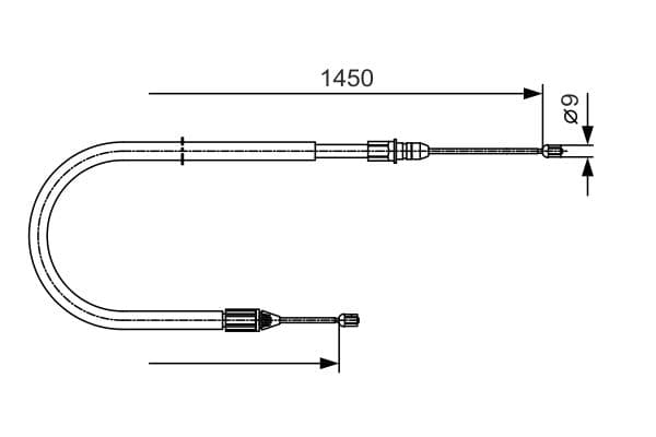 Bosch BC934 Sağ fren kablosu 1