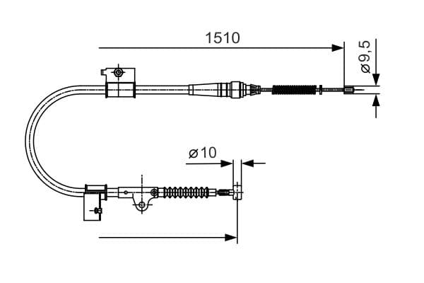 Bosch BC944 Sol fren kablosu 1