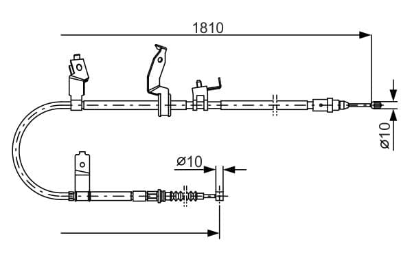 Bosch BC946 Sağ fren kablosu 1