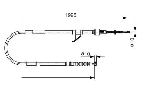 Bosch BC963 Sağ fren kablosu 1