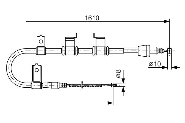 Bosch BC964 Sol fren kablosu 1