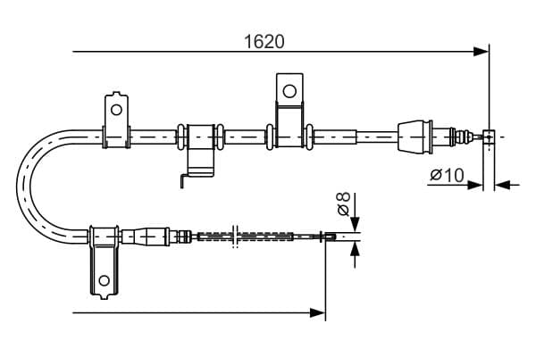 Bosch BC965 Sağ fren kablosu 1