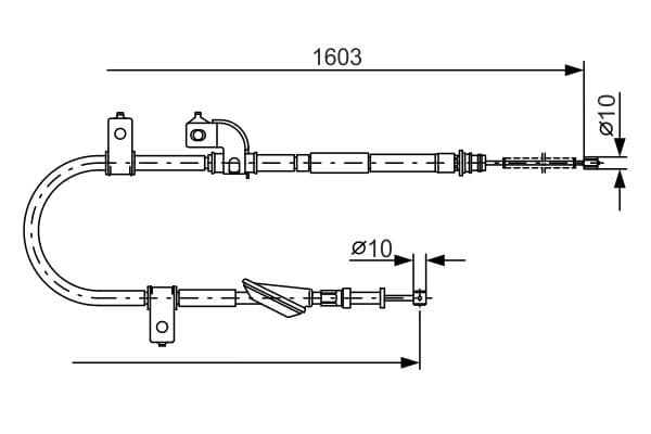 Bosch BC974 Sağ fren kablosu 1