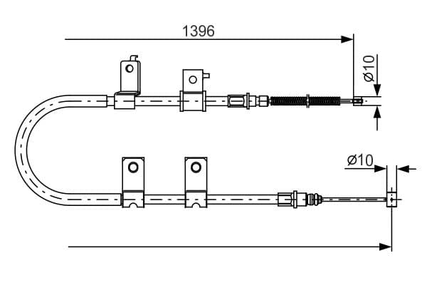 Bosch BC977 Sağ fren kablosu 1