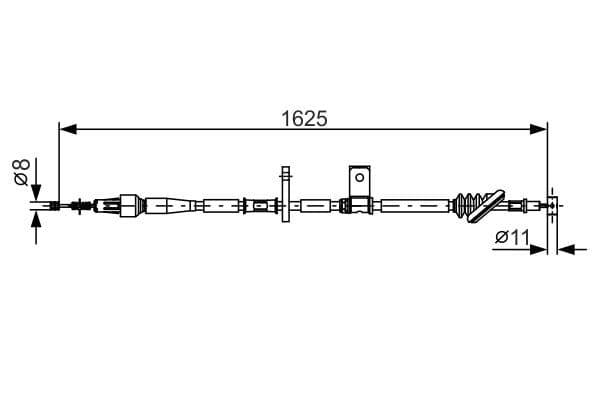 Bosch BC988 Sağ fren kablosu 1