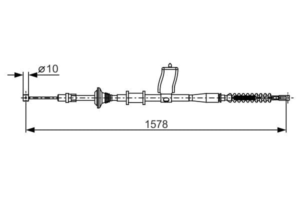 Bosch BC1067 Sağ fren kablosu 1