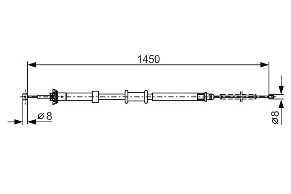 Bosch BC1093 Sol fren kablosu 1