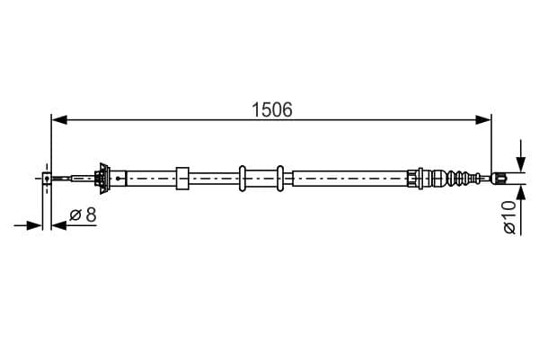 Bosch BC1095 Sağ fren kablosu 1