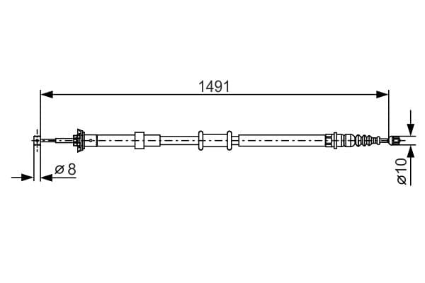 Bosch BC1096 Sol fren kablosu 1
