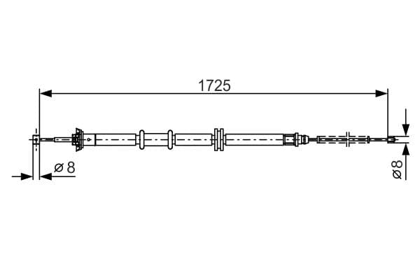 Bosch BC1097 Sağ fren kablosu 1