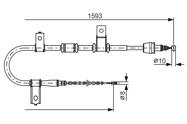 Bosch BC1117 Sağ fren kablosu 1